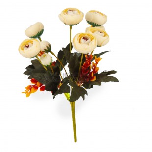 Buchet bujori artificiali ivoire 20 cm